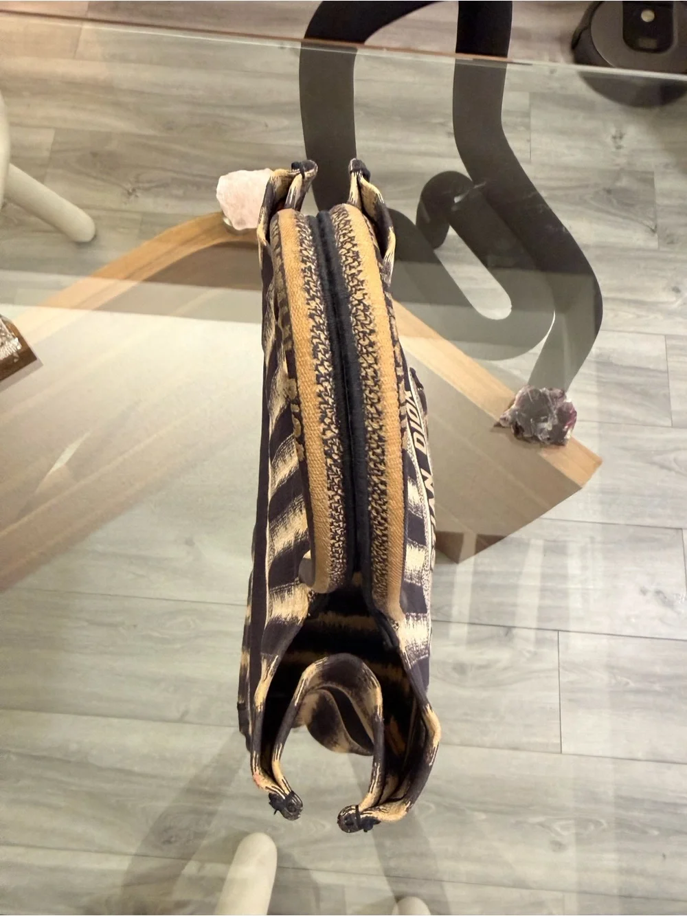 Dior Navy and Cream D Stripes Book Tote